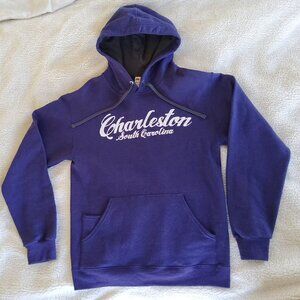 Charleston Purple Cotton blend Unisex Hoodie NWOT